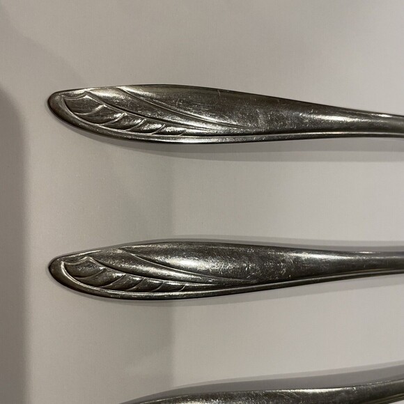 Majesco Stainless Steel Forks 6 7/8" Salad Set of 5 Vintage MCM MJS3 Pattern - Picture 10 of 10